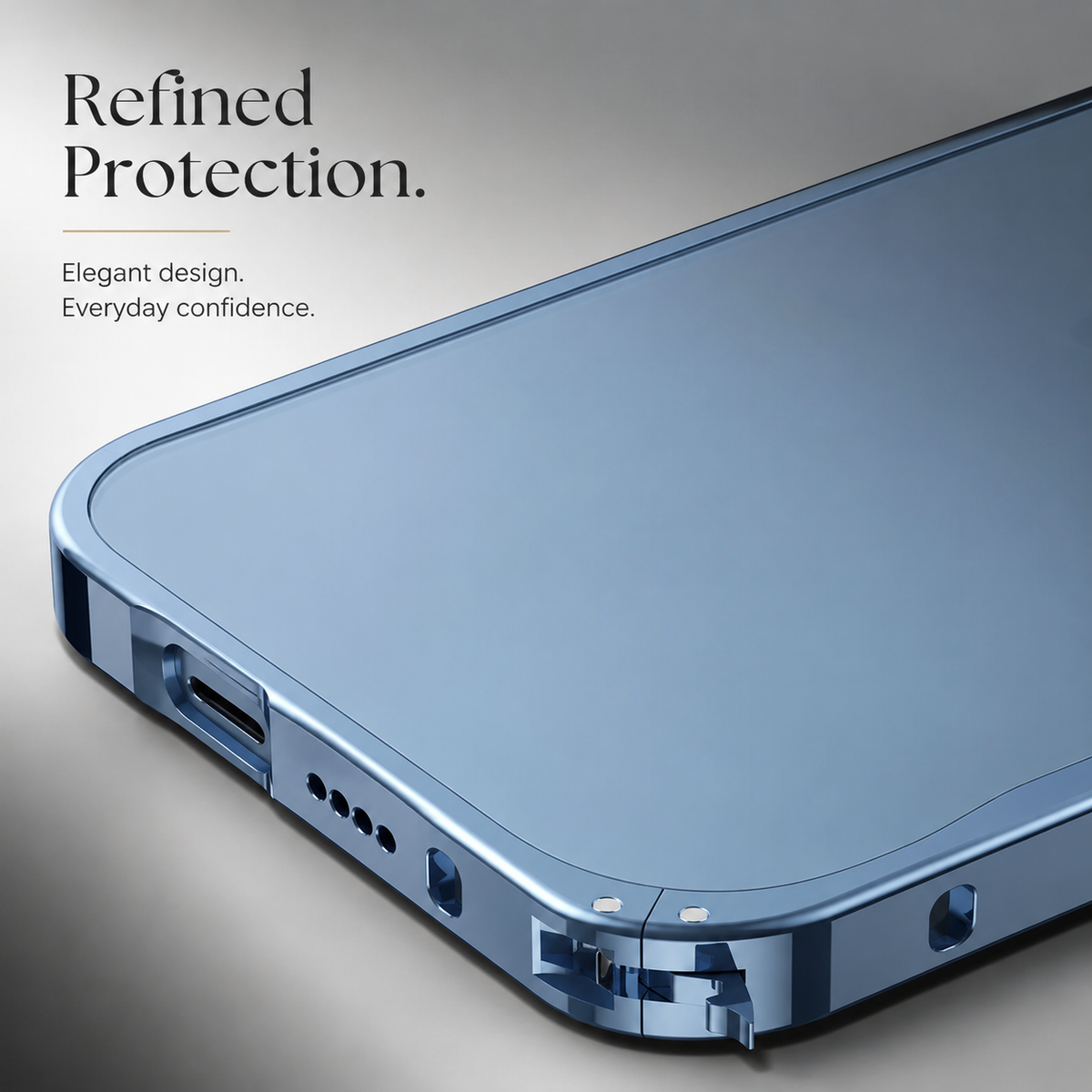 Premium iPhone Case MagSafe Compatible Aluminum Frame Cover Magnetic Edge Protection Camera Lens Guard Shockproof Slim Metal Full Coverage Design