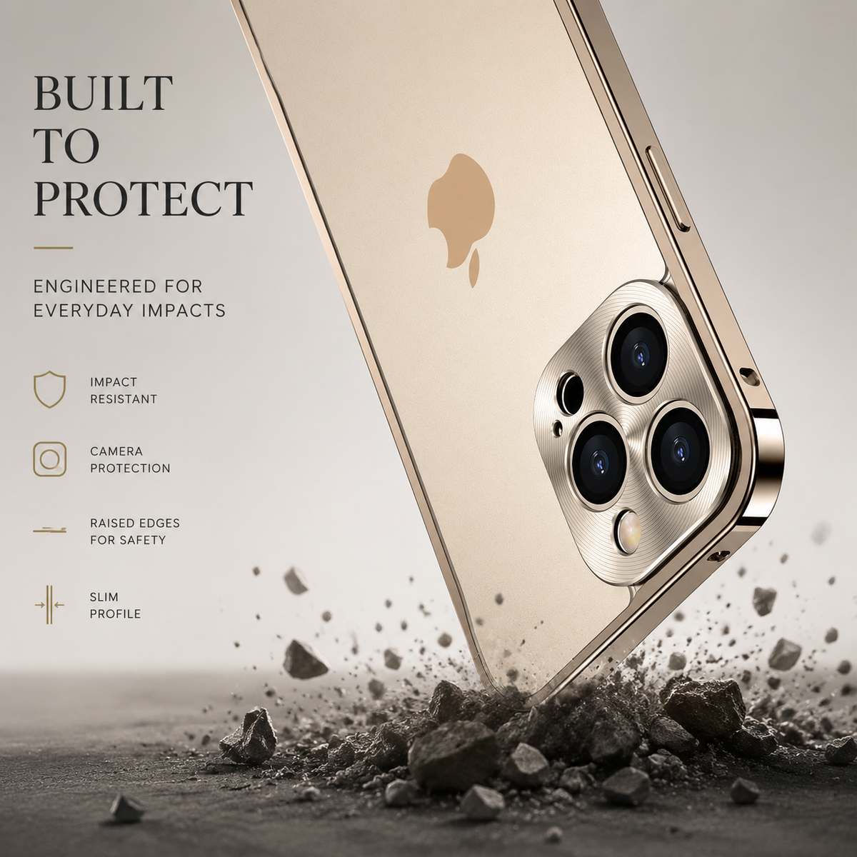 Premium iPhone Case MagSafe Compatible Aluminum Frame Cover Magnetic Edge Protection Camera Lens Guard Shockproof Slim Metal Full Coverage Design