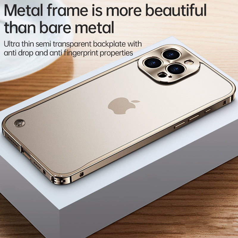 Premium iPhone Case MagSafe Compatible Aluminum Frame Magnetic Protective Cover Camera Lens Guard Shockproof Slim Metal Edge Full Protection Design
