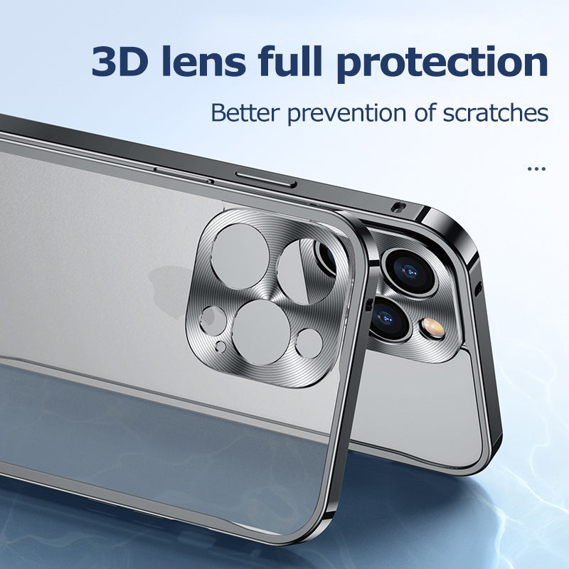 Premium iPhone Case MagSafe Compatible Aluminum Frame Magnetic Protective Cover Camera Lens Guard Shockproof Slim Metal Edge Full Protection Design