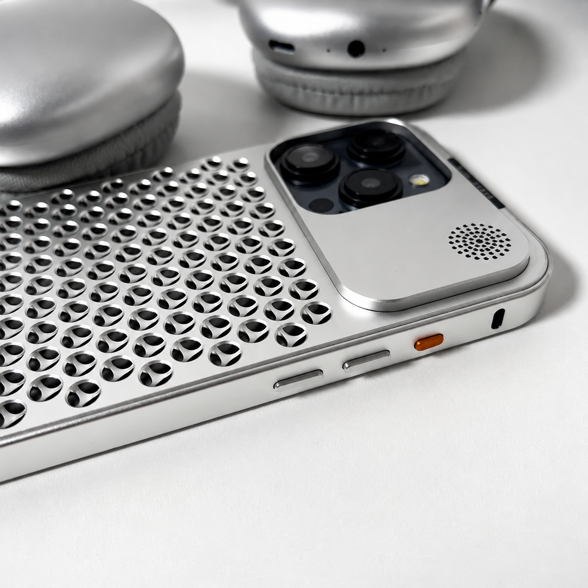 Premium iPhone Case MagSafe Compatible Aluminum Metal Frame Heat Dissipation Magnetic Cover Shockproof Protective Camera Lens Guard Slim Full Coverage