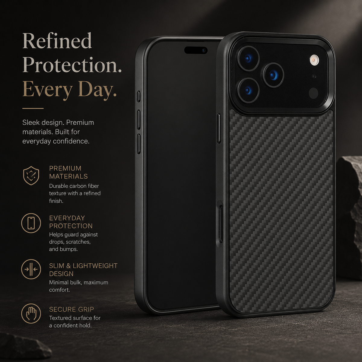 Premium iPhone Case MagSafe Compatible Aramid Fiber Protective Cover Ultra Thin Full Coverage Shockproof Camera Lens Protection Anti Scratch Non Slip Design