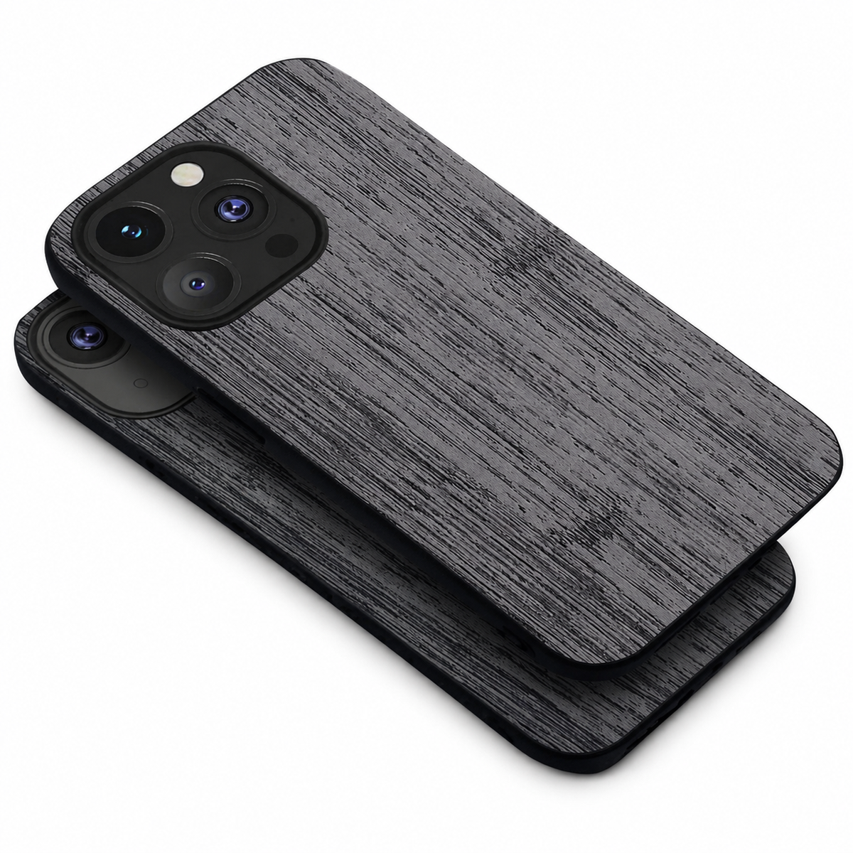 Premium iPhone Case MagSafe Compatible Bamboo Wood Leather Texture Cover Slim Shockproof Protective Camera Lens Protection Natural Finish Design