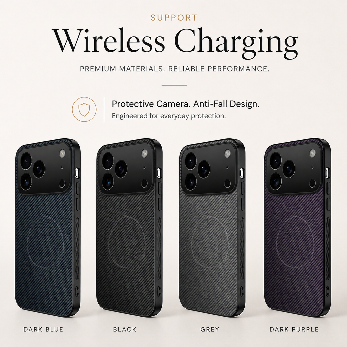 Premium iPhone Case MagSafe Compatible Carbon Fiber Magnetic Cover Ultra Thin Shockproof Camera Protection Slim Lightweight Anti Scratch Design
