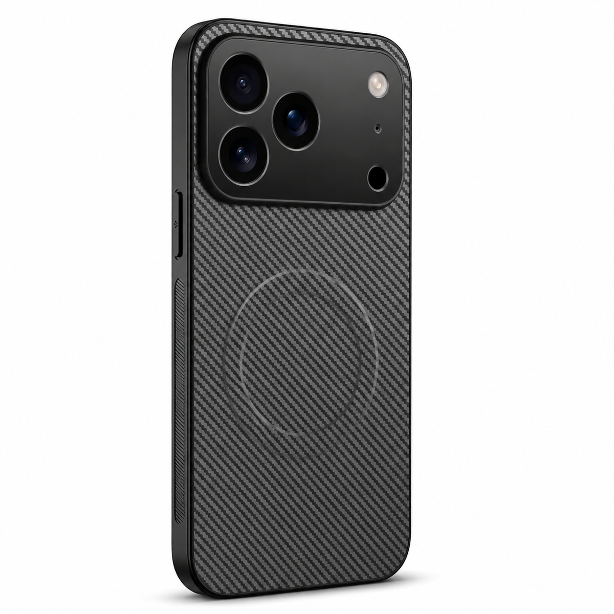 Premium iPhone Case MagSafe Compatible Carbon Fiber Magnetic Cover Ultra Thin Shockproof Camera Protection Slim Lightweight Anti Scratch Design