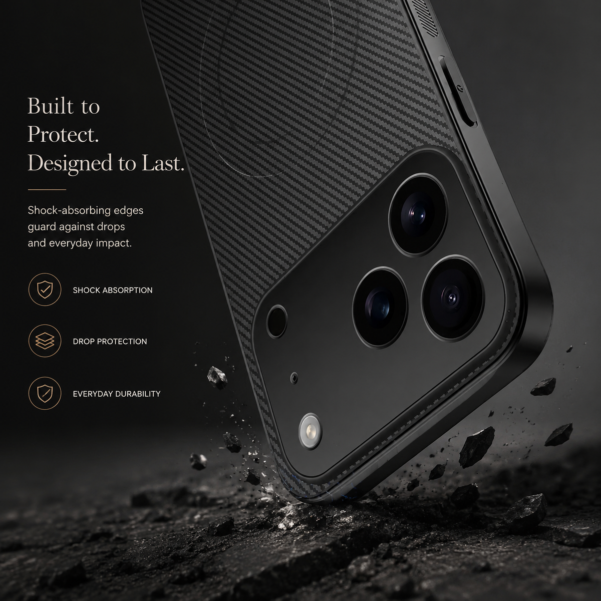 Premium iPhone Case MagSafe Compatible Carbon Fiber Magnetic Cover Ultra Thin Shockproof Camera Protection Slim Lightweight Anti Scratch Design