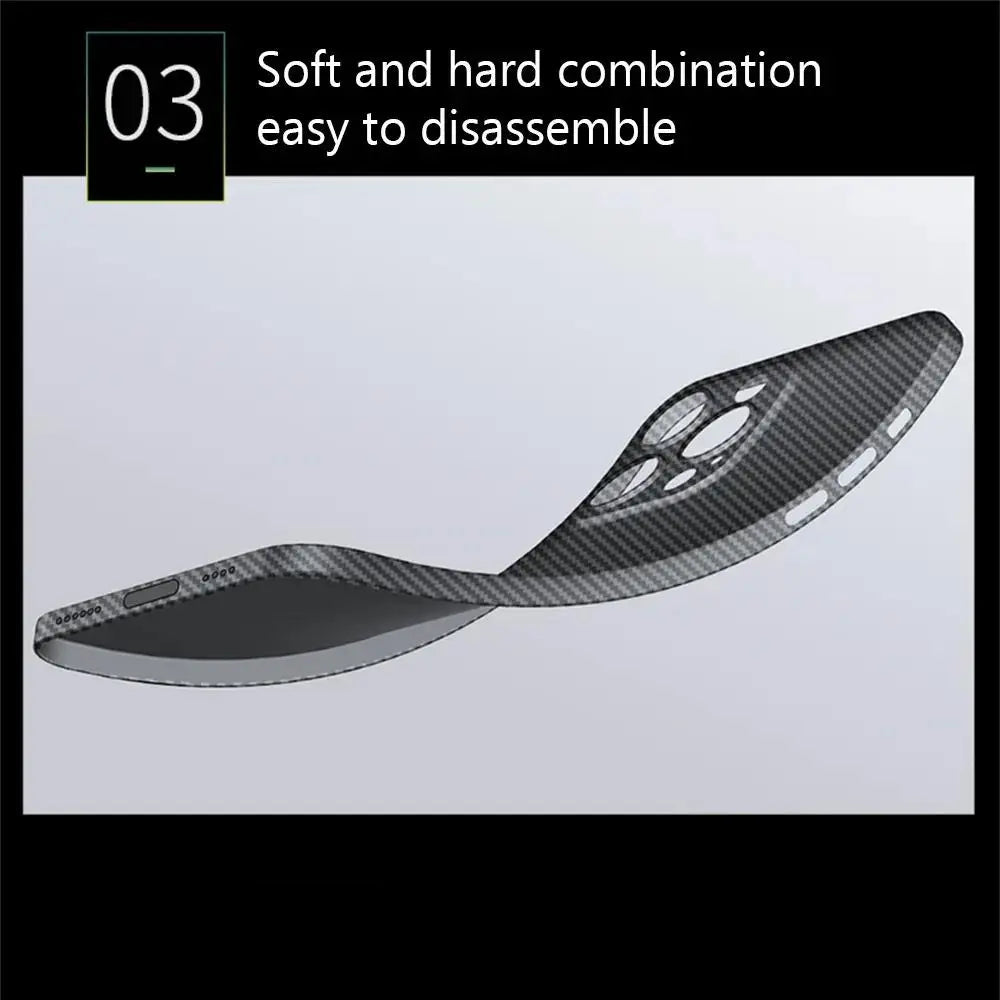 Premium iPhone Case MagSafe Compatible Carbon Fiber Matte PP Back Ultra Thin 0.2mm Lightweight Scratch Resistant Slim Minimal Cover
