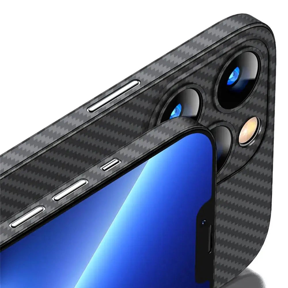 Premium iPhone Case MagSafe Compatible Carbon Fiber Matte PP Back Ultra Thin 0.2mm Lightweight Scratch Resistant Slim Minimal Cover