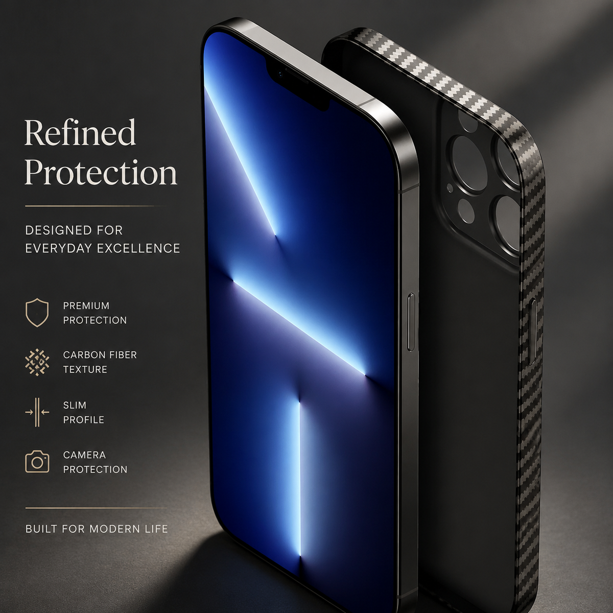 Premium iPhone Case MagSafe Compatible Carbon Fiber PP Matte Cover Ultra Thin 0.2mm Lightweight Scratch Resistant Slim Minimal Protective Design