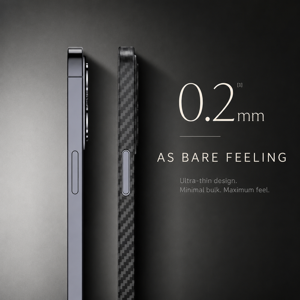 Premium iPhone Case MagSafe Compatible Carbon Fiber PP Matte Cover Ultra Thin 0.2mm Lightweight Scratch Resistant Slim Minimal Protective Design