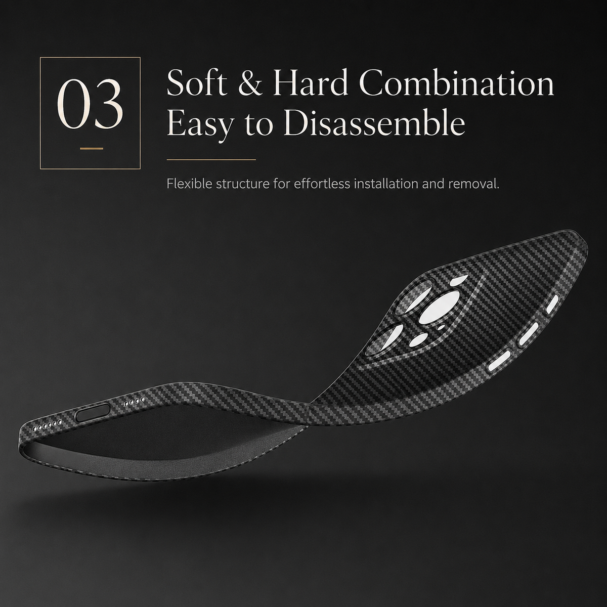 Premium iPhone Case MagSafe Compatible Carbon Fiber PP Matte Cover Ultra Thin 0.2mm Lightweight Scratch Resistant Slim Minimal Protective Design