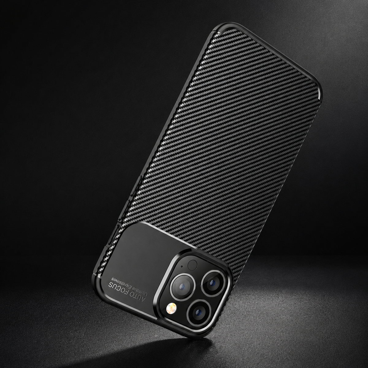 Premium iPhone Case MagSafe Compatible Carbon Fiber Texture Silicone Cover Ultra Thin Shockproof Protective Camera Lens Guard Slim Full Coverage Design