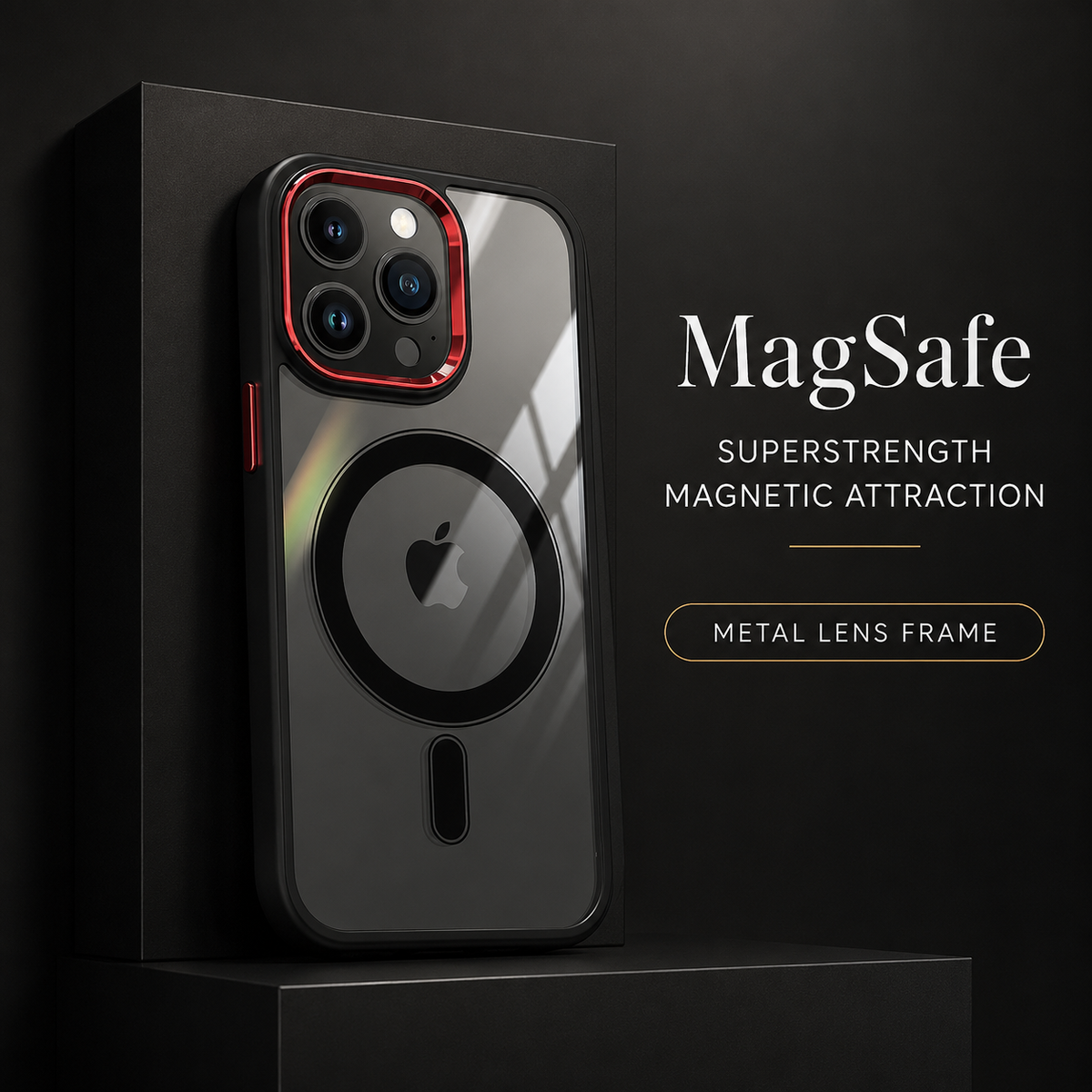 Premium iPhone Case MagSafe Compatible Clear Hybrid Cover Transparent HD Back Magnetic Shockproof Protective Camera Lens Guard Slim Full Coverage Design