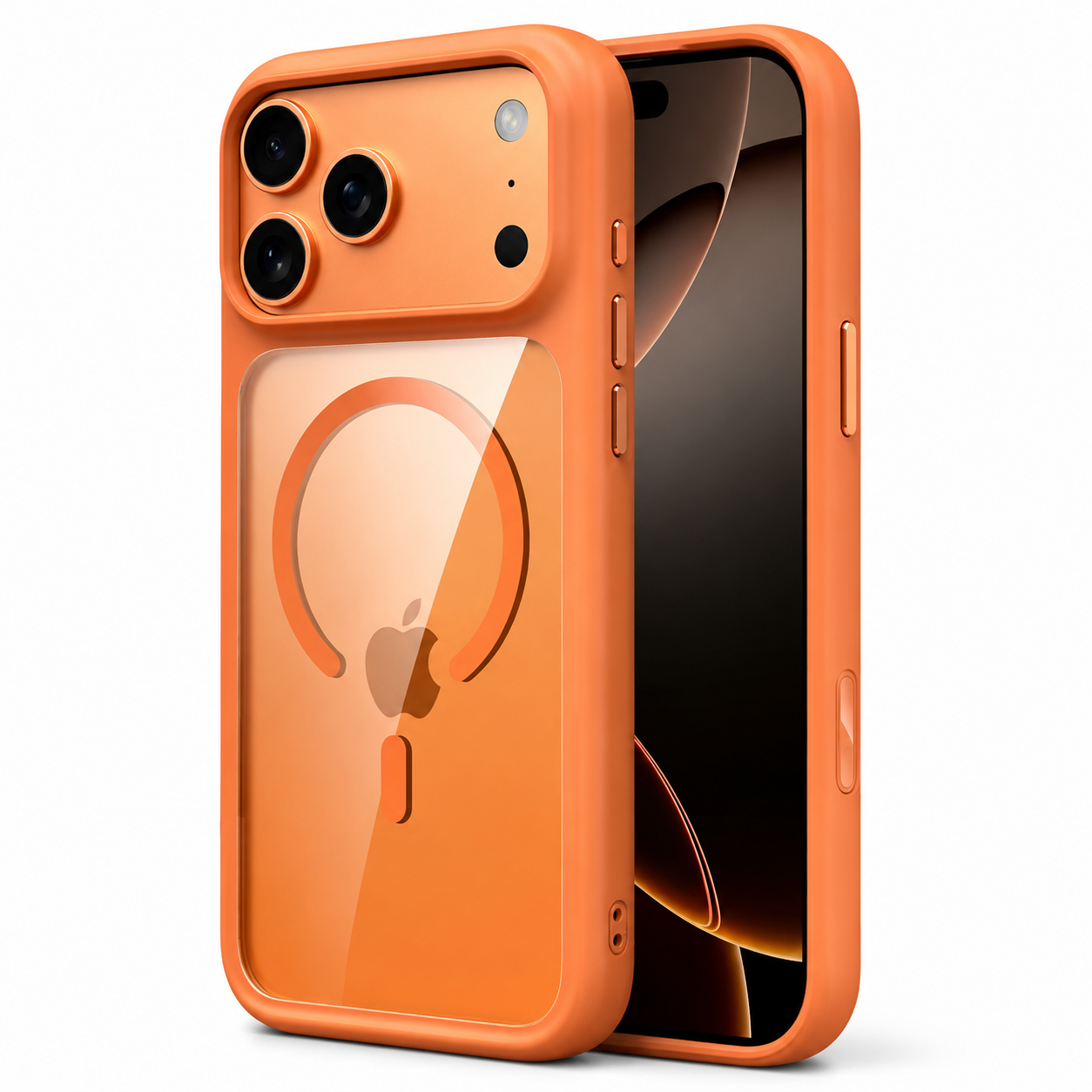 Premium iPhone Case MagSafe Compatible Clear Transparent Back Shockproof Armor Protective Cover Camera Control Button Anti Scratch Slim Full Coverage Design