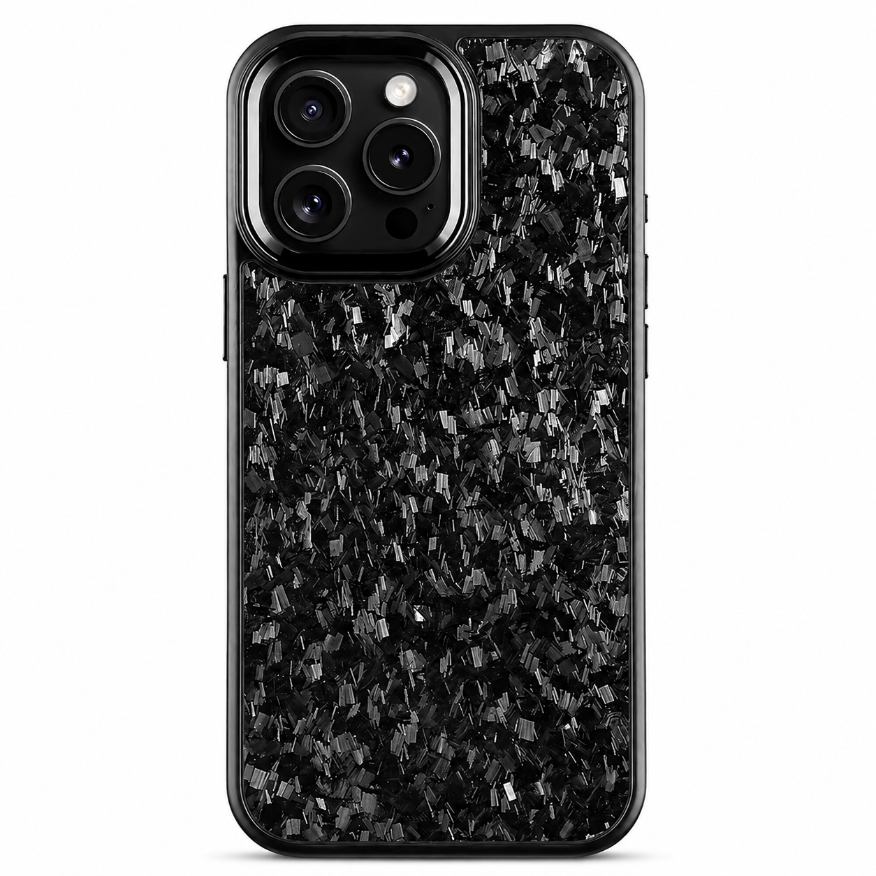 Premium iPhone Case MagSafe Compatible Forged Carbon Fiber Cover Dual Layer Shockproof Metal Lens Frame Button Protection Full Coverage Lightweight Design