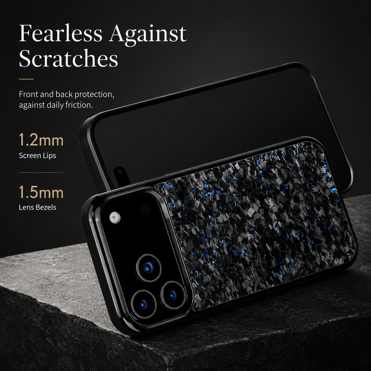 Premium iPhone Case MagSafe Compatible Forged Carbon Fiber Cover Shockproof TPU Hybrid Camera Protection Non Slip Slim Full Coverage Design