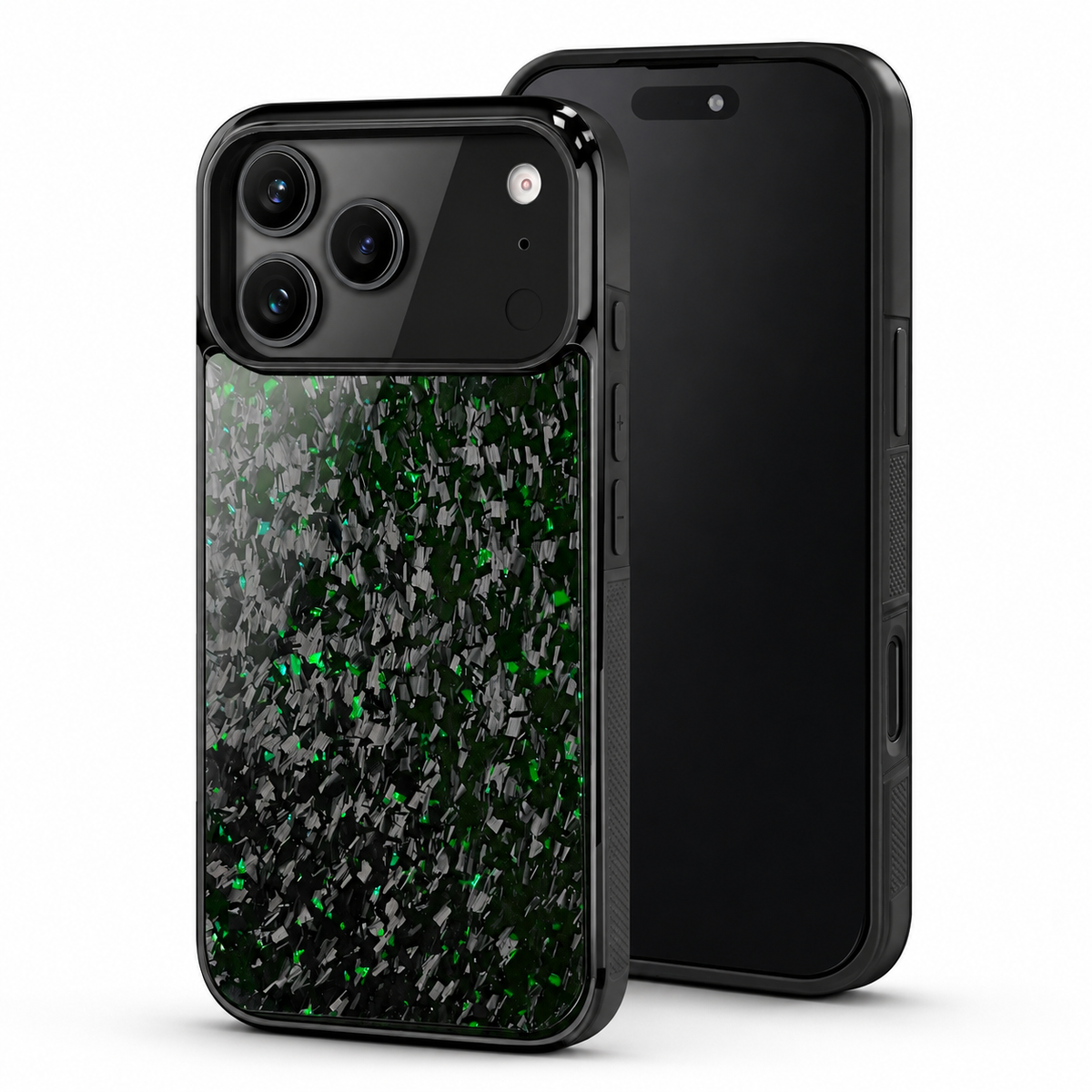 Premium iPhone Case MagSafe Compatible Forged Carbon Fiber Cover Shockproof TPU Hybrid Camera Protection Non Slip Slim Full Coverage Design
