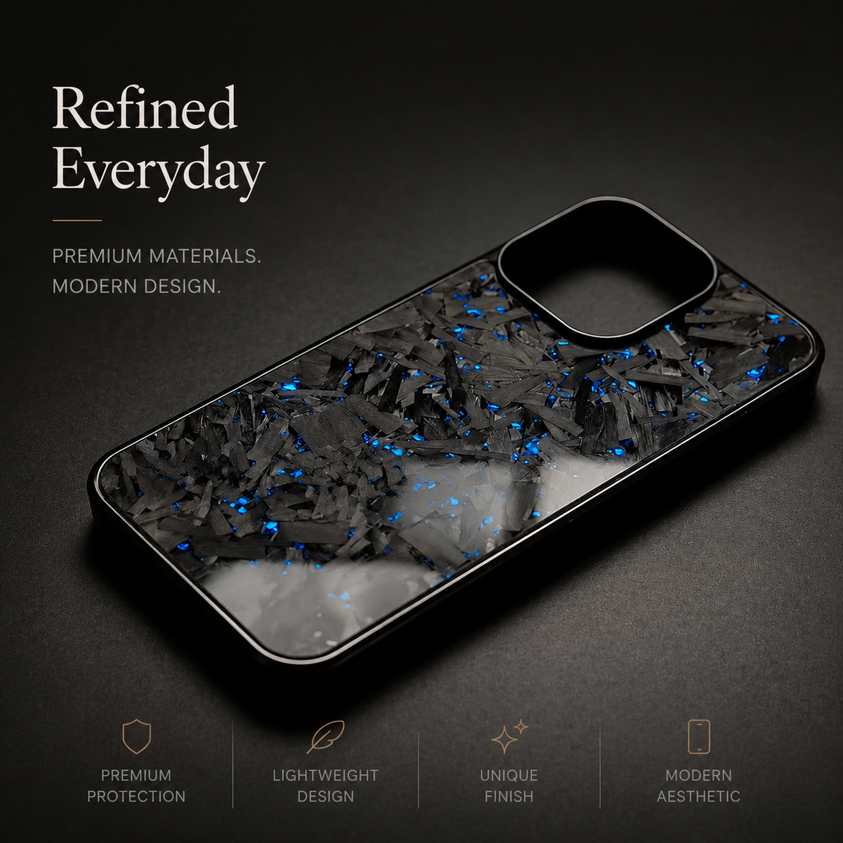 Premium iPhone Case MagSafe Compatible Forged Carbon Fiber Cover TPU Hybrid Full Coverage Magnetic Shockproof Anti Scratch Non Slip Slim Lightweight Protective Design