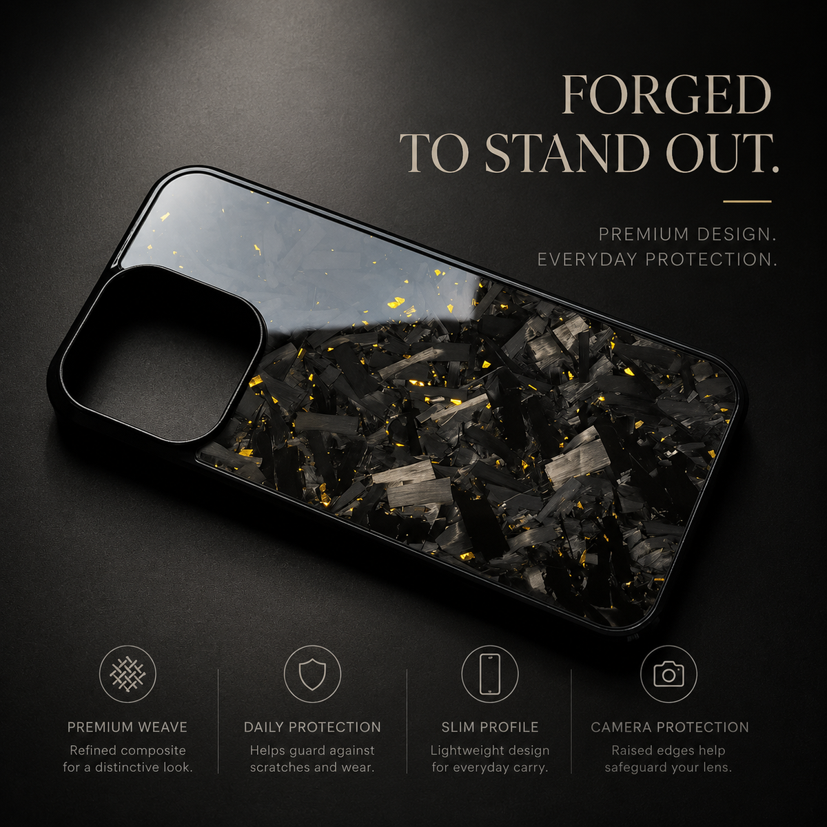 Premium iPhone Case MagSafe Compatible Forged Carbon Fiber Cover TPU Hybrid Full Coverage Magnetic Shockproof Anti Scratch Non Slip Slim Lightweight Protective Design