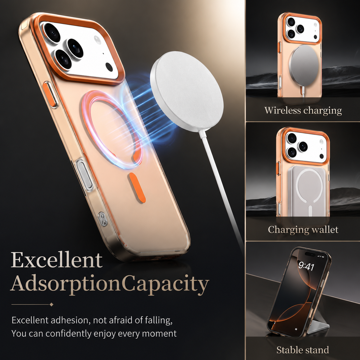 Premium iPhone Case MagSafe Compatible Frosted Clear Silicone Cover Magnetic Shockproof Anti Fingerprint Soft Touch Slim Lightweight Protective Design