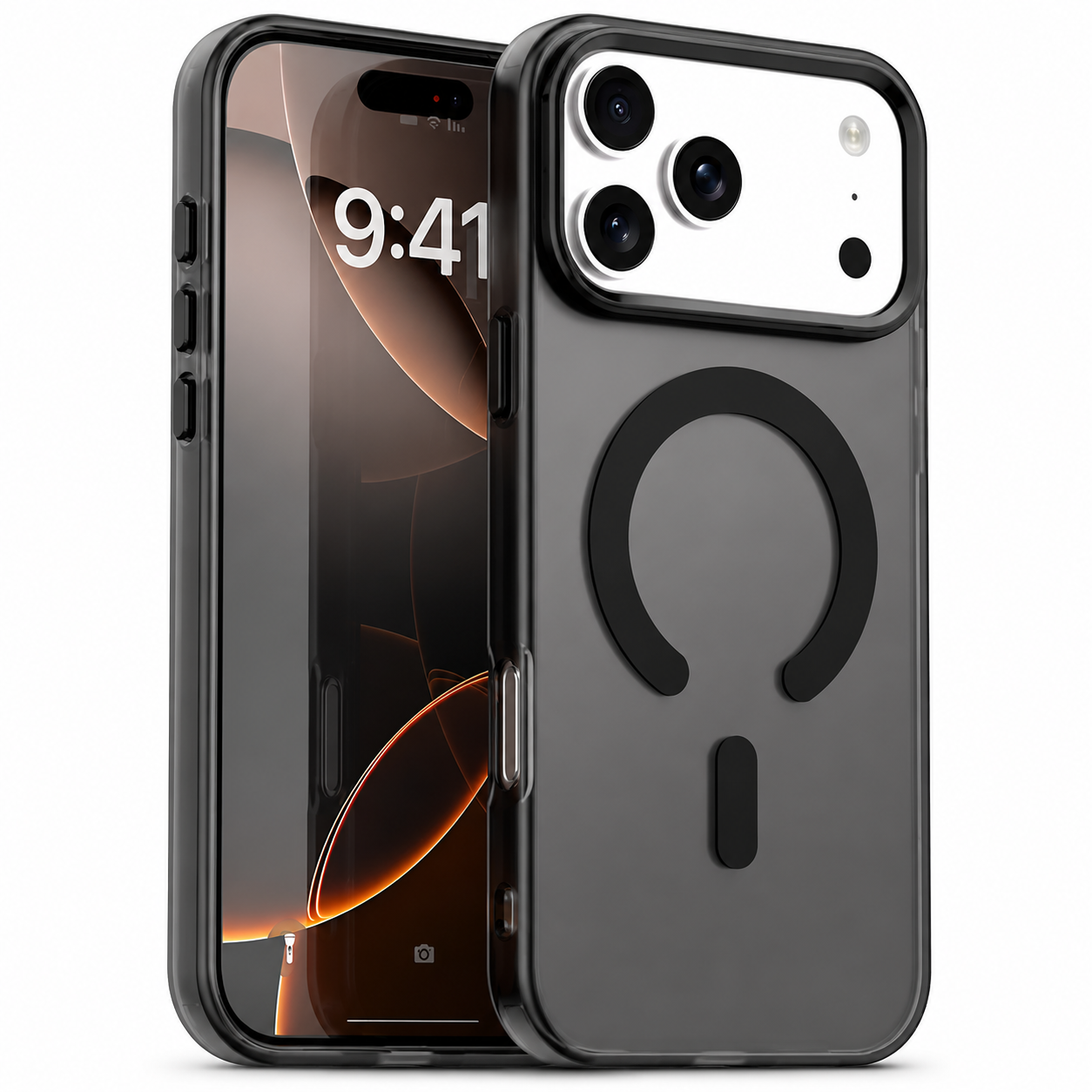 Premium iPhone Case MagSafe Compatible Frosted Clear Silicone Cover Magnetic Shockproof Anti Fingerprint Soft Touch Slim Lightweight Protective Design