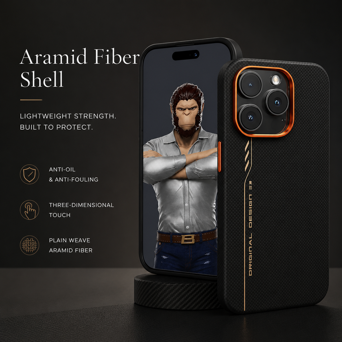 Premium iPhone Case MagSafe Compatible Kevlar Aramid Fiber TPU PC Hybrid Cover Half Wrapped Magnetic Shockproof Anti Scratch Slim Lightweight Design