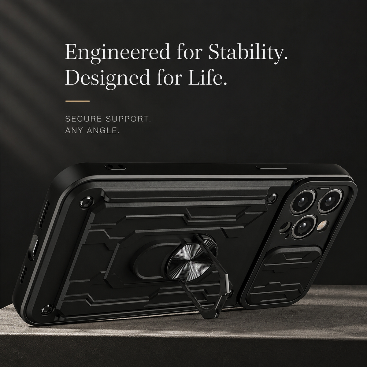 Premium iPhone Case MagSafe Compatible Liquid Silicone Wallet Cover Card Holder Ring Stand Magnetic Shockproof Protective Camera Lens Protection Slim Design