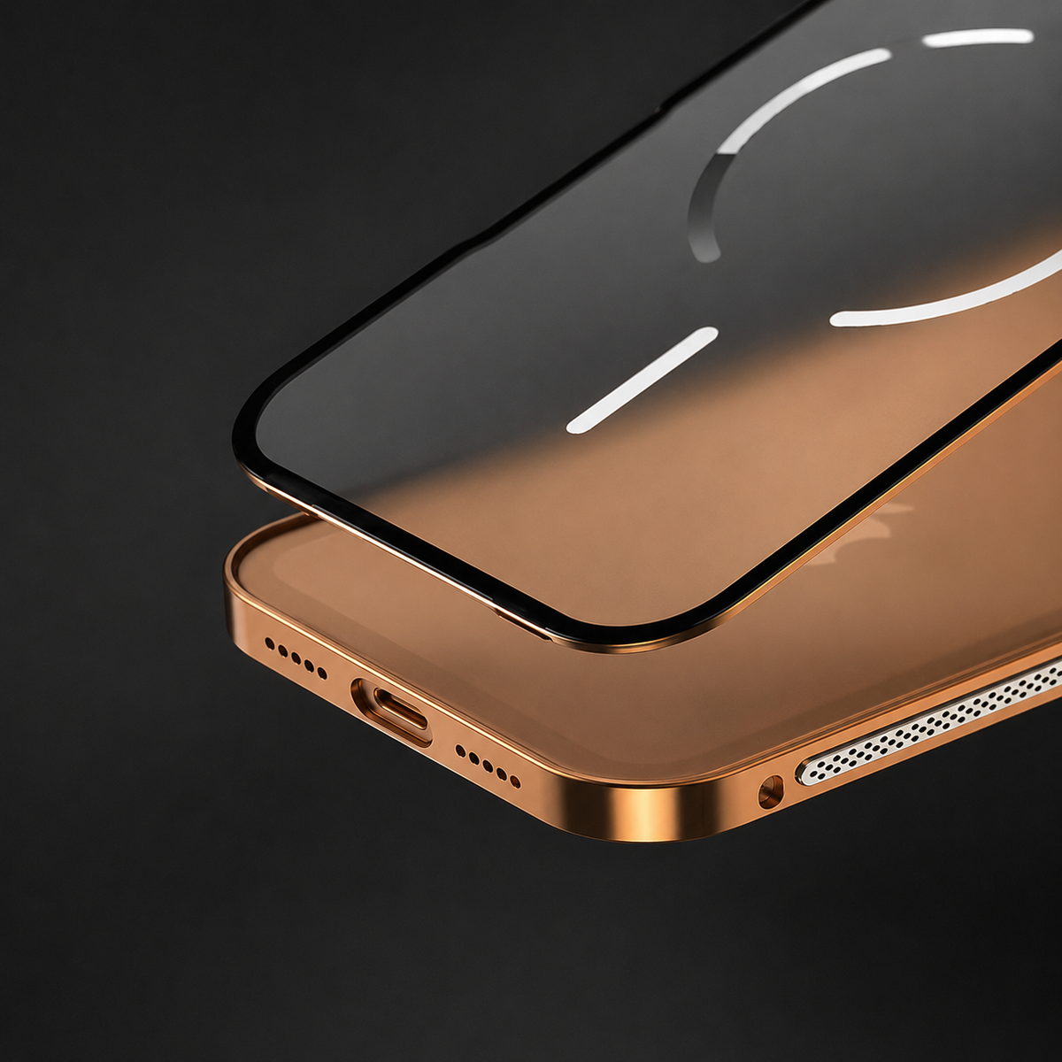 Premium iPhone Case MagSafe Compatible Magnetic Aluminum Frame Frosted Matte Shockproof Protective Camera Lens Protection Slim Design Full Coverage