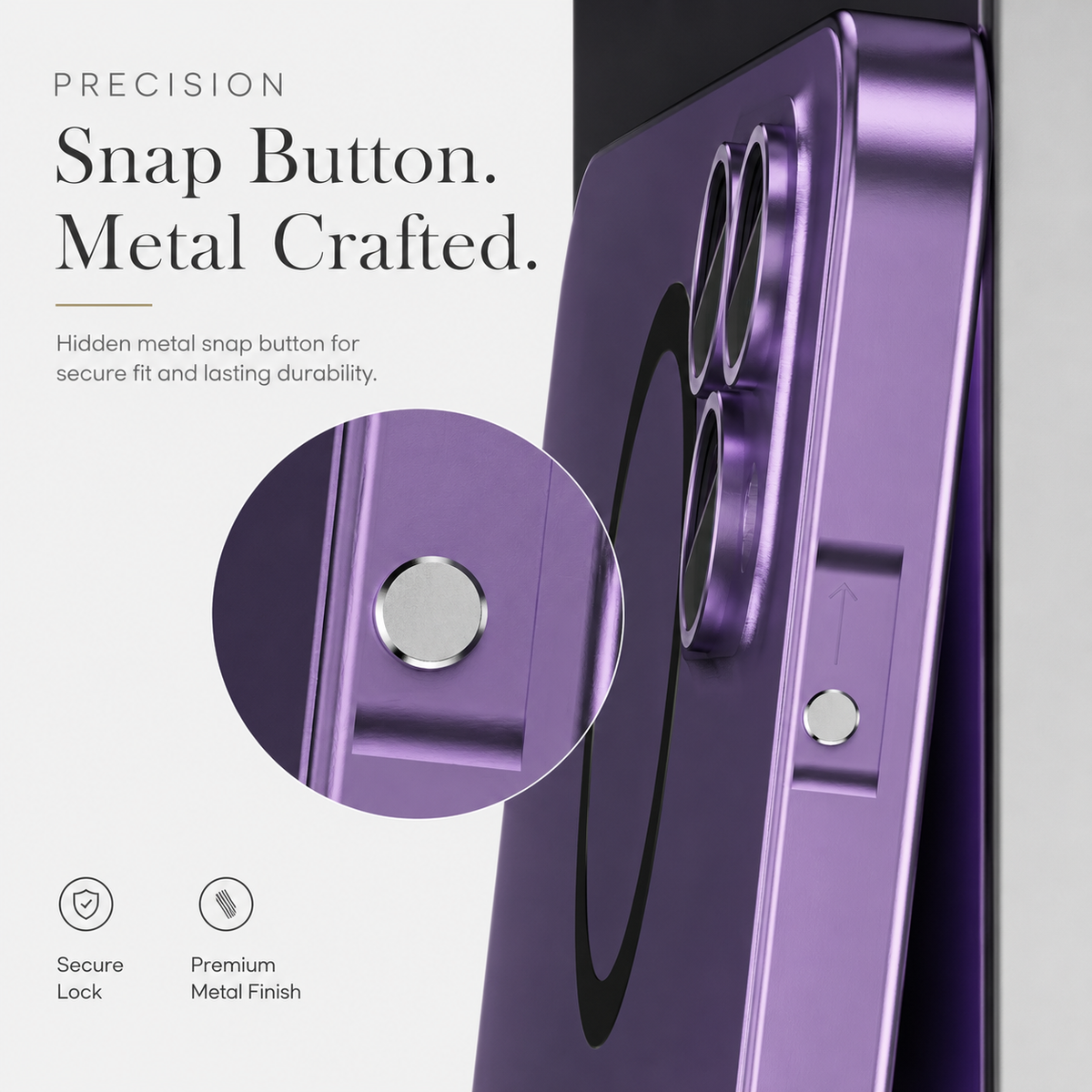 Premium iPhone Case MagSafe Compatible Magnetic Aluminum Frame Protective Cover PC Hard Back Shockproof Matte Anti Fingerprint Slim Full Coverage Design