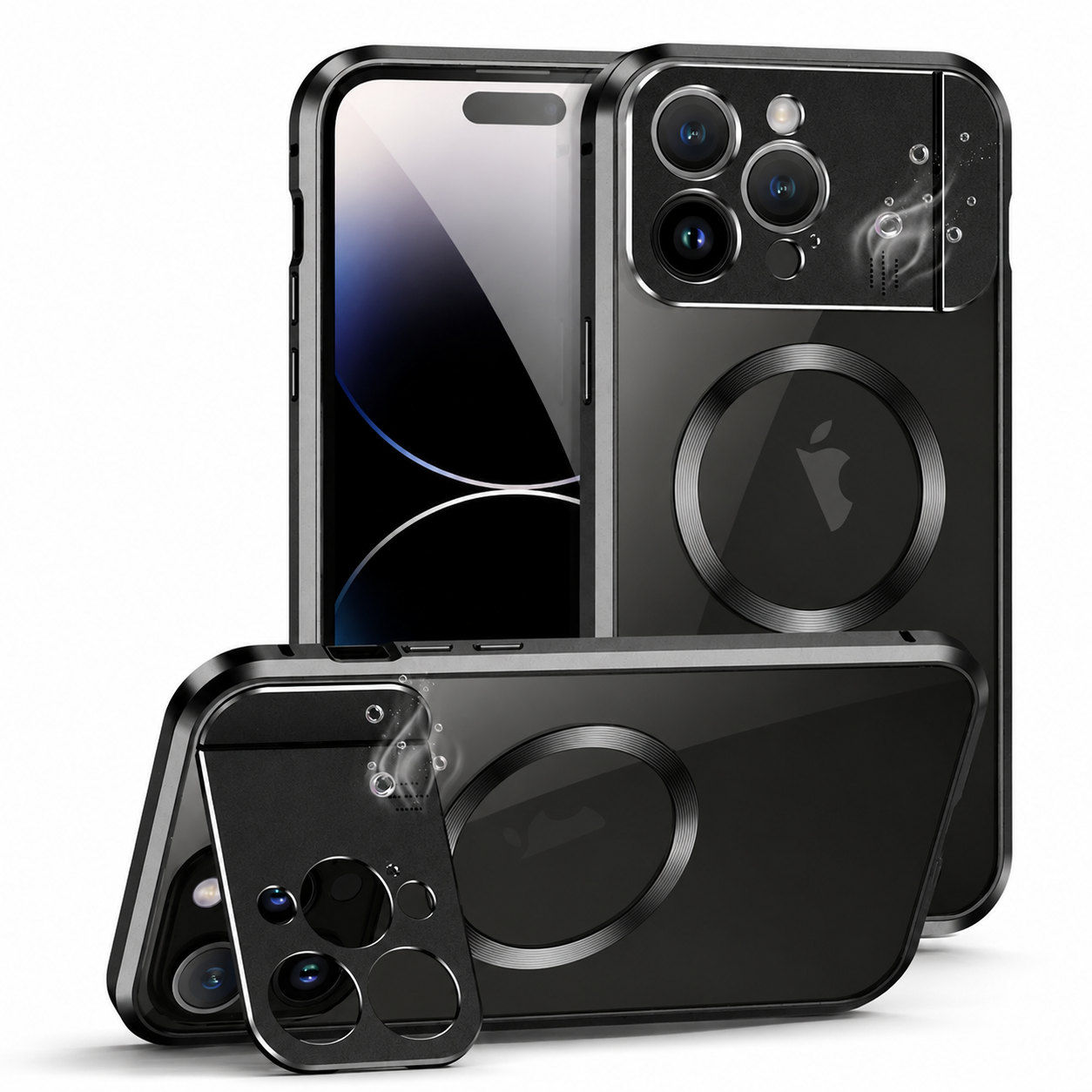 Premium iPhone Case MagSafe Compatible Magnetic Cover Shockproof Protective Stand Camera Lens Protection Aromatherapy Slot Slim Full Coverage Design