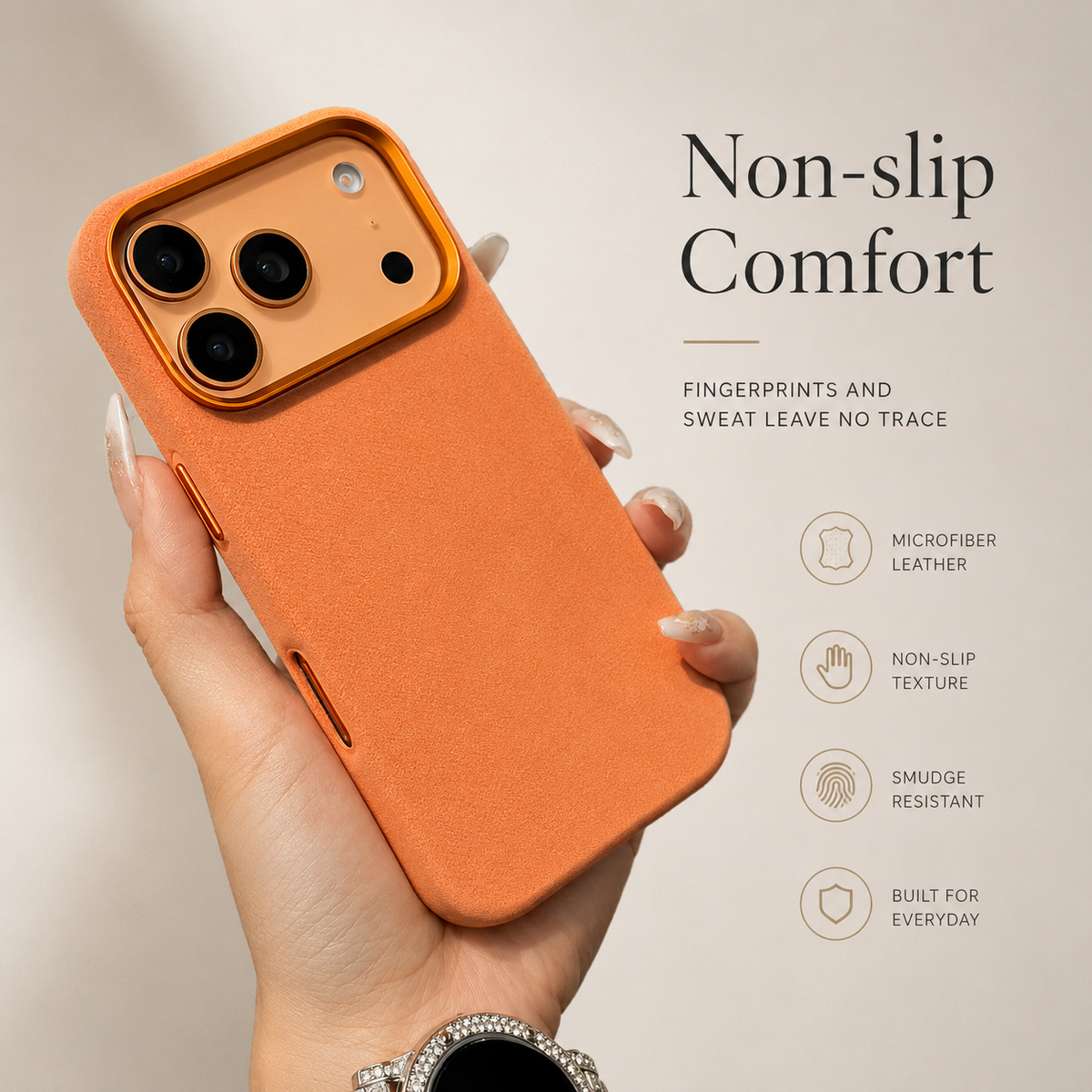 Premium iPhone Case MagSafe Compatible Magnetic Fiber Leather Cover Slim Shockproof Anti Fingerprint Non Slip Matte Camera Protection Full Coverage