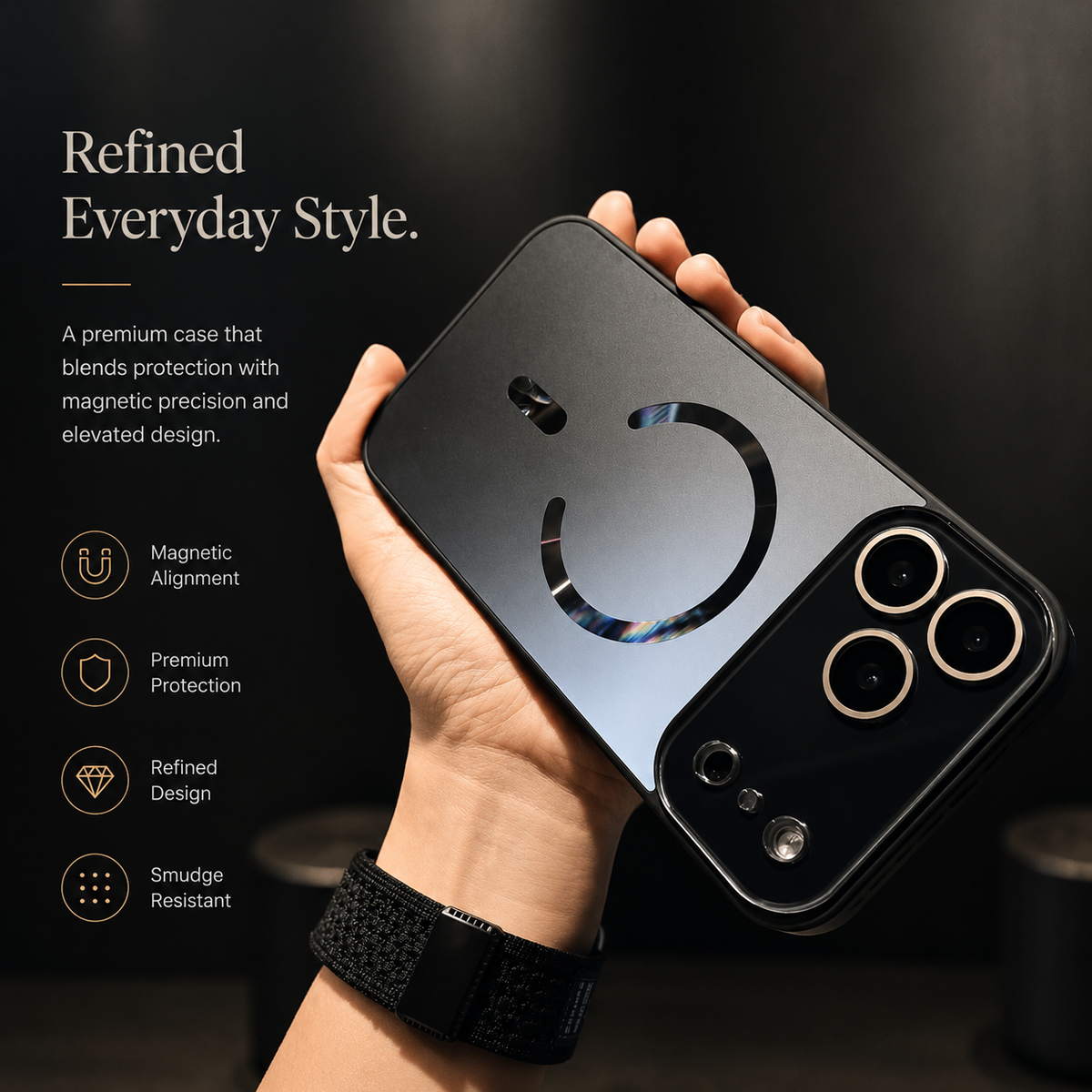 Premium iPhone Case MagSafe Compatible Magnetic Shockproof Cover Camera Protection Anti Scratch Slim Lightweight Protective Full Coverage Design