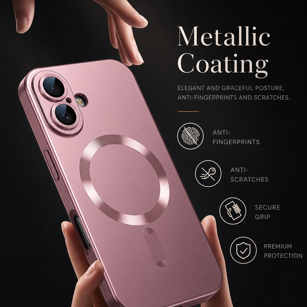 Premium iPhone Case MagSafe Compatible Magnetic Silicone Cover Shockproof Camera Lens Protection Matte Anti Fingerprint Slim Full Coverage