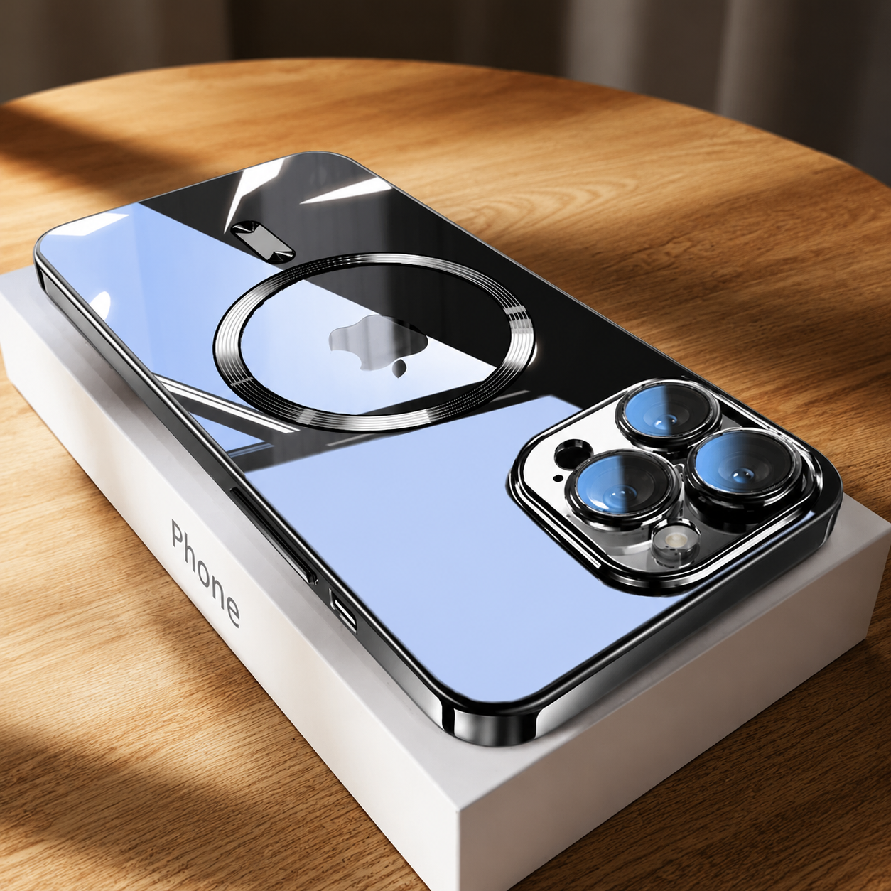 Premium iPhone Case MagSafe Compatible Magnetic Transparent Protective Cover Hard PC Back Silicone Bumper Shockproof Camera Lens Protection Anti Scratch Slim Design