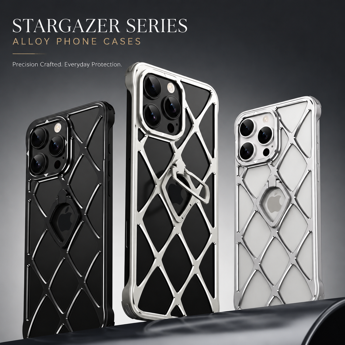 Premium iPhone Case MagSafe Compatible Magnetic Ultra Light Metal Frame Cooling Back Built-in Stand Shockproof Camera Protection Slim Full Coverage