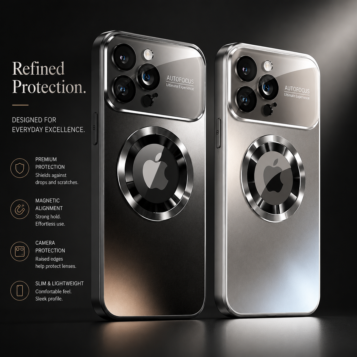 Premium iPhone Case MagSafe Compatible Matte Finish Shockproof PC TPU Protective Cover Magnetic Charging Camera Lens Protection Slim Full Coverage Design