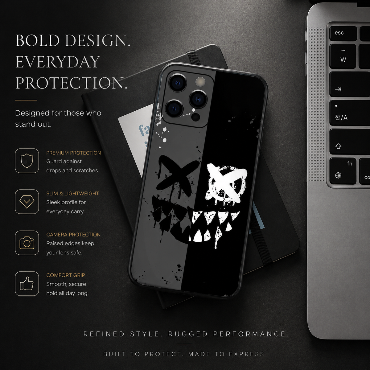 Premium iPhone Case MagSafe Compatible Rugged Armor Bumper Cover Shockproof Protective Frame Camera Lens Protection Slim Grip Full Coverage Design