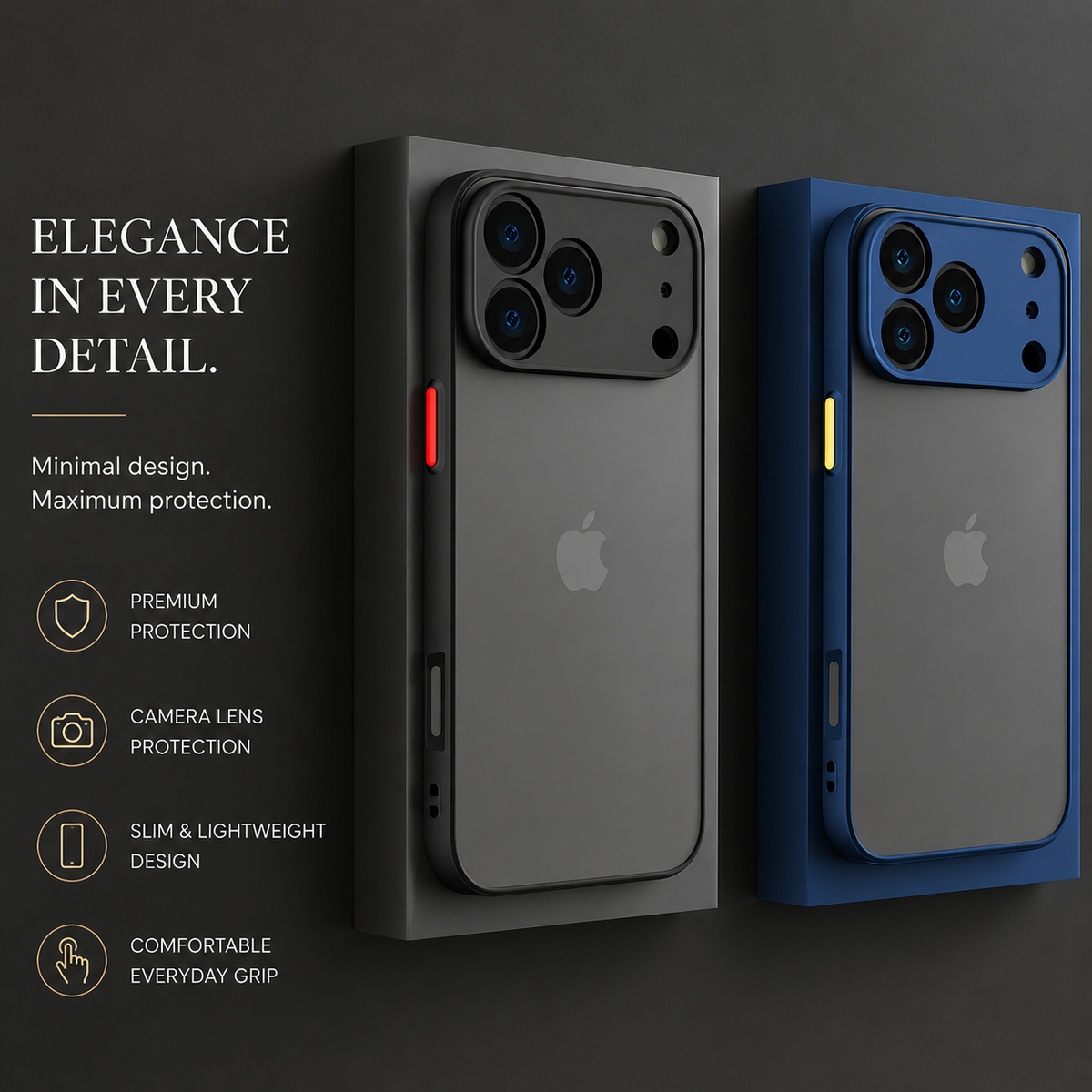 Premium iPhone Case MagSafe Compatible Translucent Armor Shockproof Matte Protective Cover Anti Fingerprint Slim Full Coverage Anti Scratch Design
