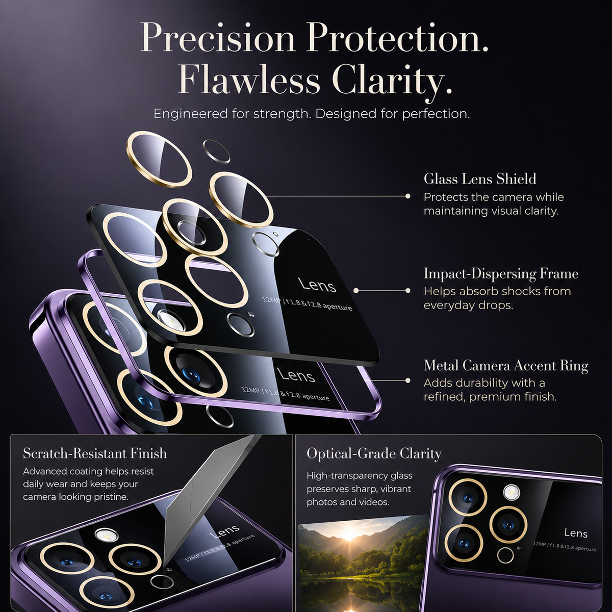 Premium iPhone Case MagSafe Compatible Transparent Shockproof Protective Cover Clear Hard Back Silicone Bumper Camera Lens Protection Ultra Thin Full Coverage