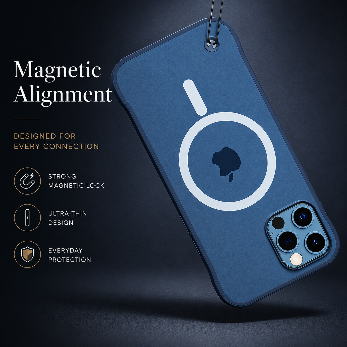 Premium iPhone Case MagSafe Compatible Ultra Thin Clear Frameless Cover Transparent Magnetic Shockproof Protective Camera Lens Guard Slim Design