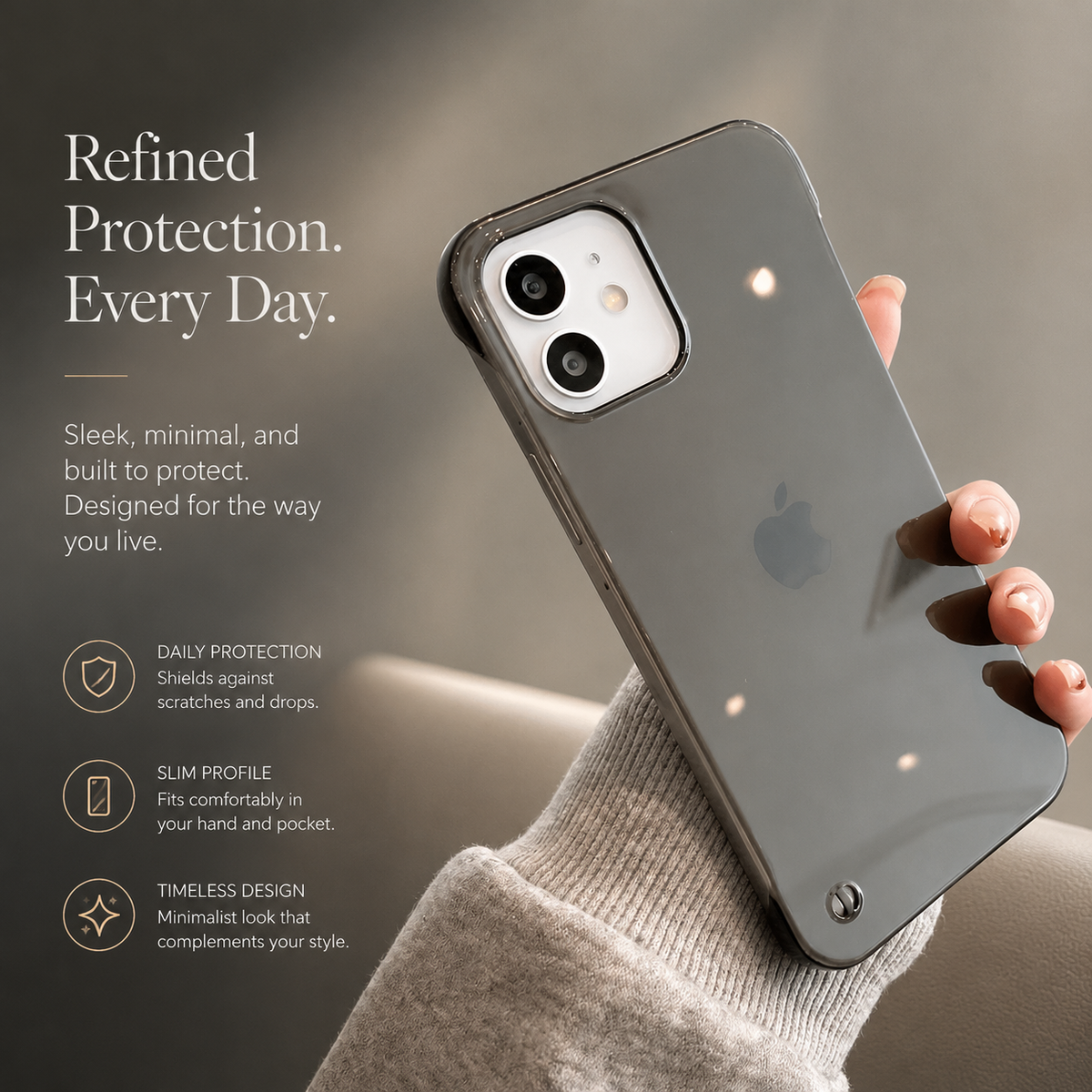 Premium iPhone Case MagSafe Compatible Ultra Thin Clear Frameless Cover Transparent Magnetic Shockproof Protective Camera Lens Guard Slim Design