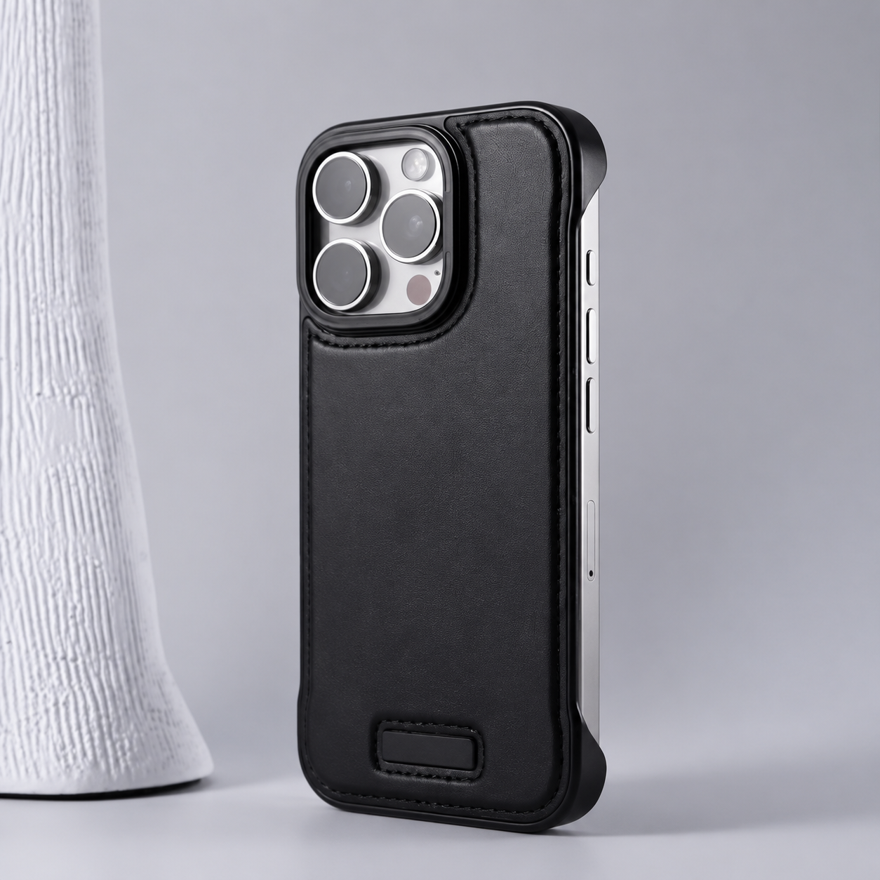 Premium iPhone Case MagSafe Compatible Ultra Thin PU Leather Cover Metal Lens Frame Shockproof Borderless Camera Protection Slim Matte Non Slip Design