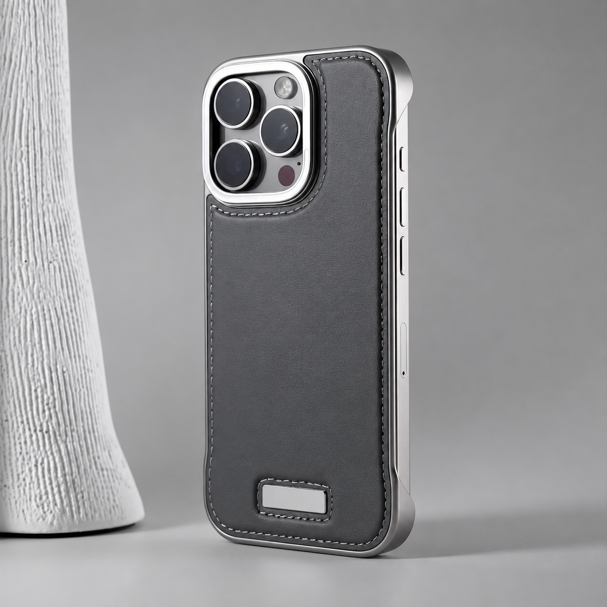 Premium iPhone Case MagSafe Compatible Ultra Thin PU Leather Cover Metal Lens Frame Shockproof Borderless Camera Protection Slim Matte Non Slip Design