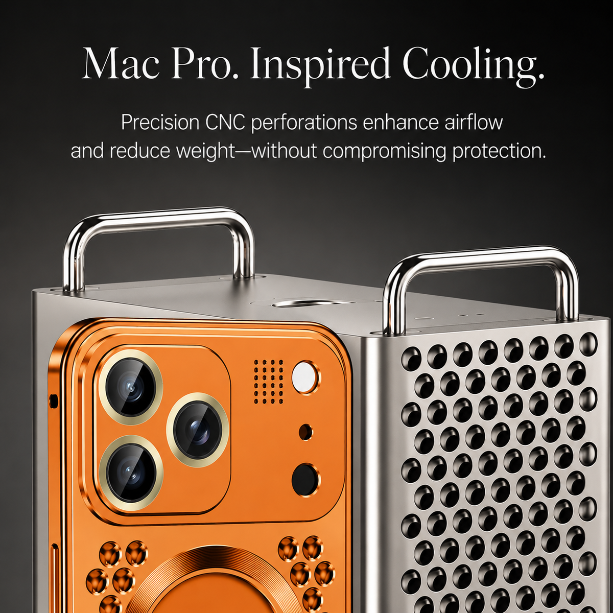 Premium iPhone Case Magnetic Aluminum Alloy Frame Shockproof Protective Cover Heat Dissipation Camera Lens Guard Slim Metal Design Full Coverage