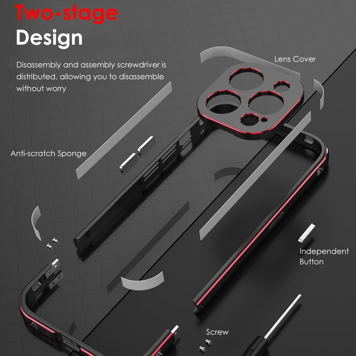 Premium iPhone Case Magnetic Aluminum Bumper Cover MagSafe Compatible Metal Lens Frame Shockproof Slim Edge Protection Camera Guard Design