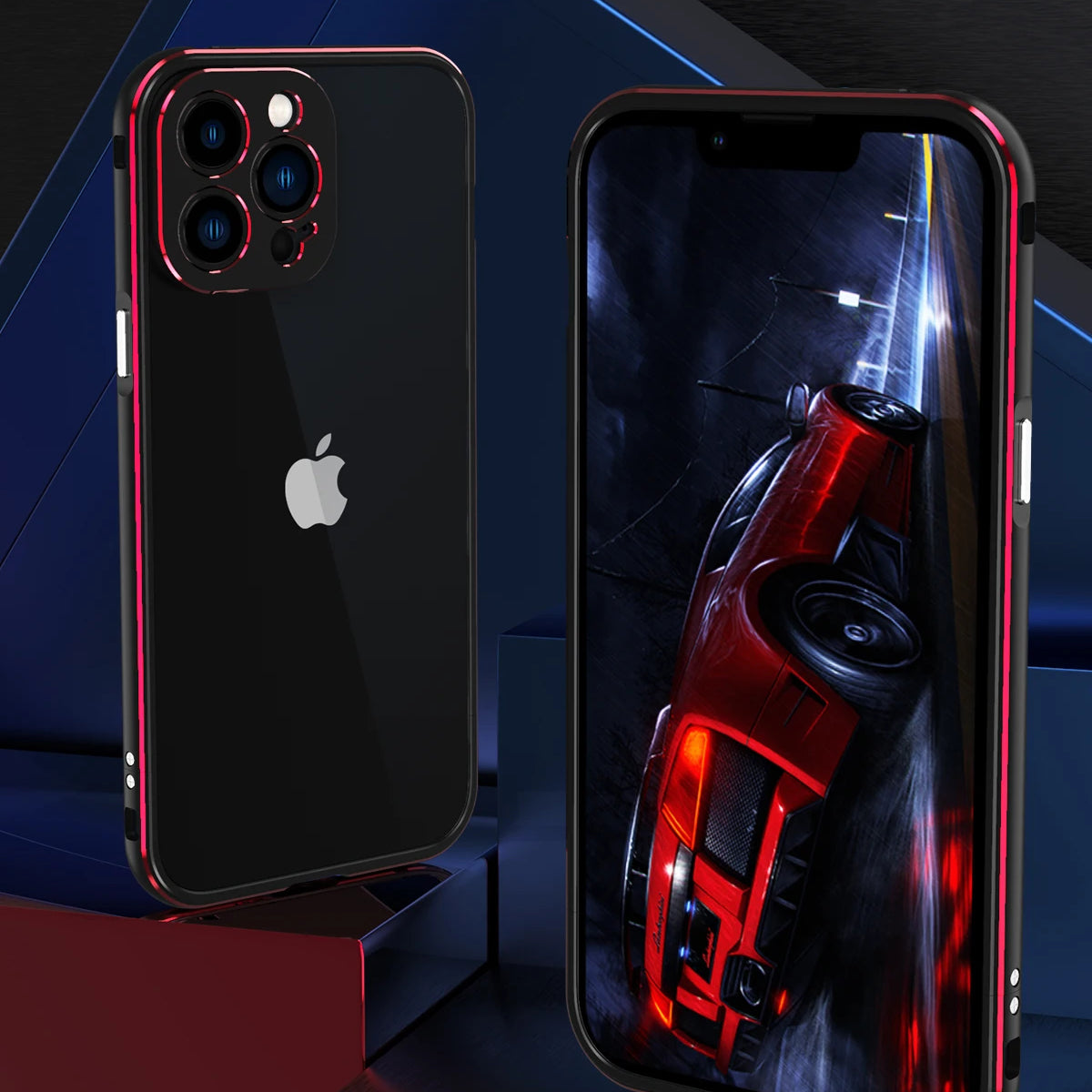 Premium iPhone Case Magnetic Aluminum Bumper Cover MagSafe Compatible Metal Lens Frame Shockproof Slim Edge Protection Camera Guard Design