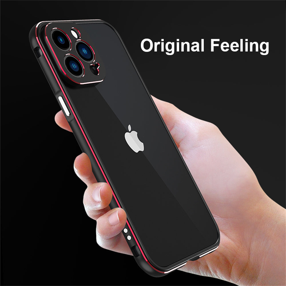Premium iPhone Case Magnetic Aluminum Bumper Cover MagSafe Compatible Metal Lens Frame Shockproof Slim Edge Protection Camera Guard Design