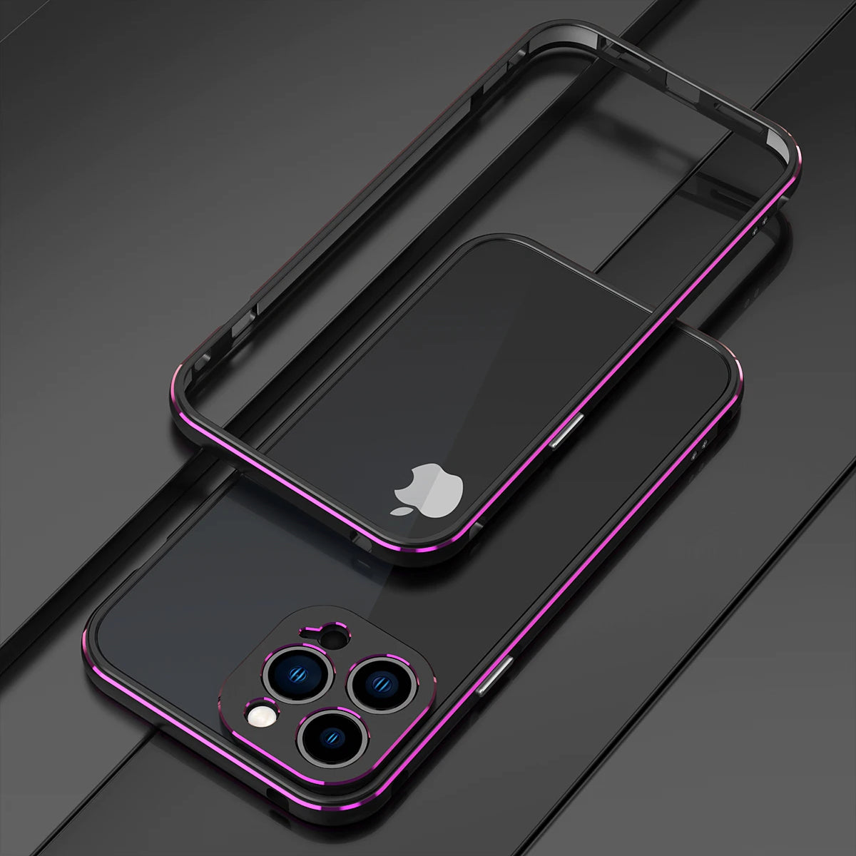 Premium iPhone Case Magnetic Aluminum Bumper Cover MagSafe Compatible Metal Lens Frame Shockproof Slim Edge Protection Camera Guard Design
