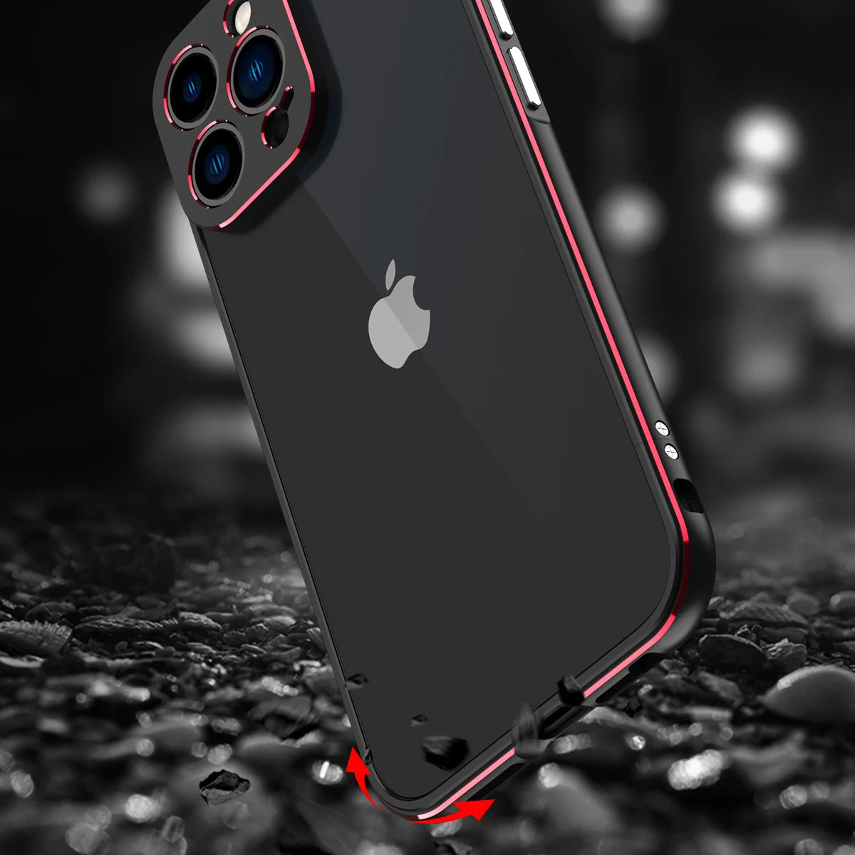 Premium iPhone Case Magnetic Aluminum Bumper Cover MagSafe Compatible Metal Lens Frame Shockproof Slim Edge Protection Camera Guard Design
