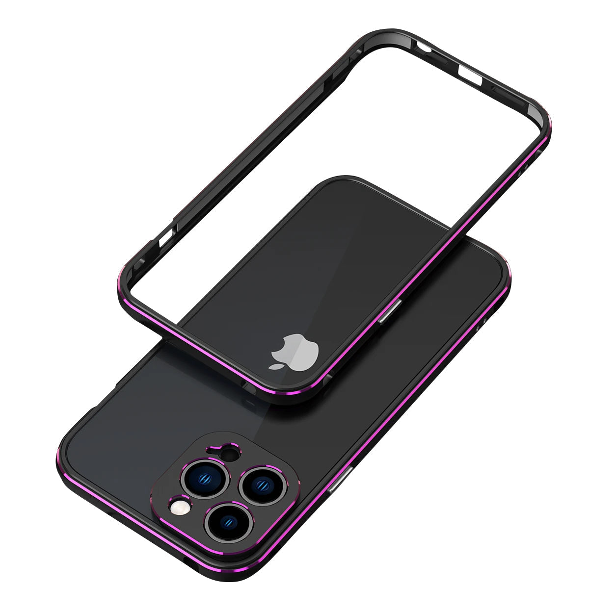 Premium iPhone Case Magnetic Aluminum Bumper Cover MagSafe Compatible Metal Lens Frame Shockproof Slim Edge Protection Camera Guard Design